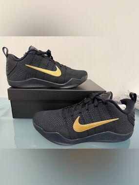 Nike Kobe 11 Elite Low Protro Fade to Black IM4260-001 Black Metallic Gold Sz 13